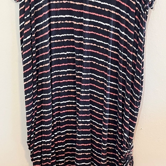 Lane Bryant Striped Midi Dress 38 Blue Retro Boho Western Skater Preppy Artsy - Picture 5 of 14